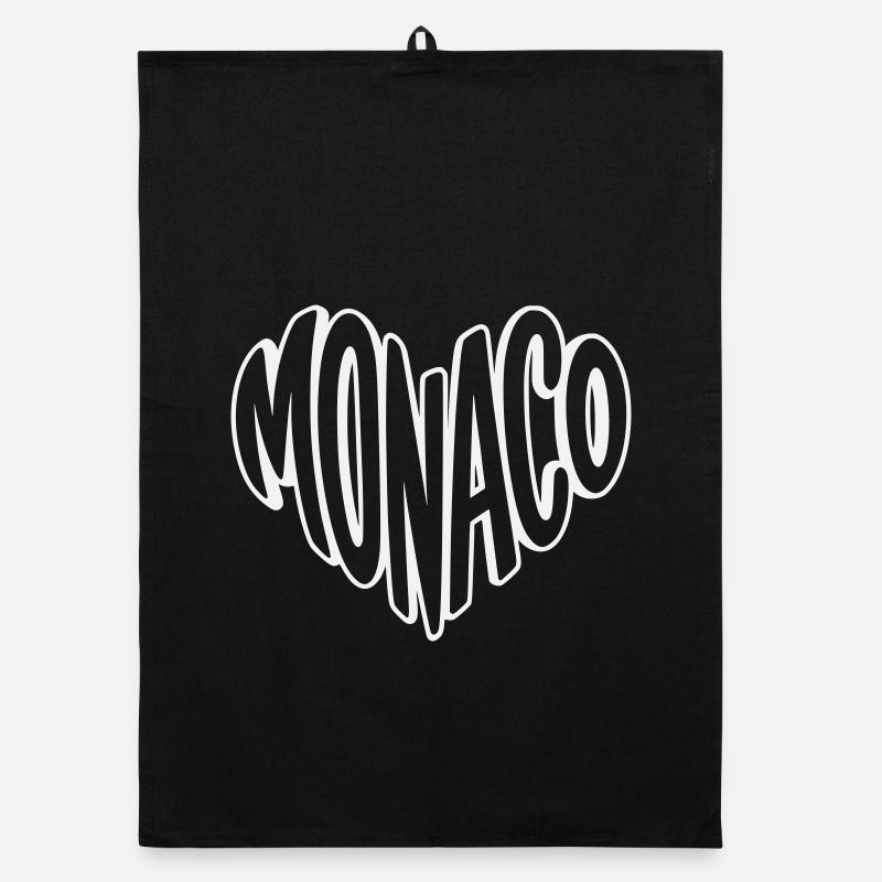 Monaco Lettering Retro Typo Organic dish towel