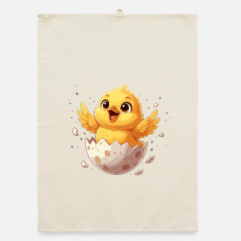 Chicks from the Egg – Happy Departure Organic dish towel
