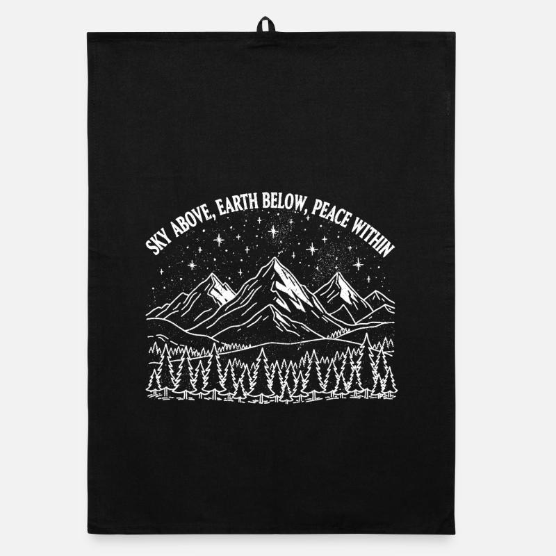 Hiking Camping Trekking Outdoors Nature Mountain Organic dish towel