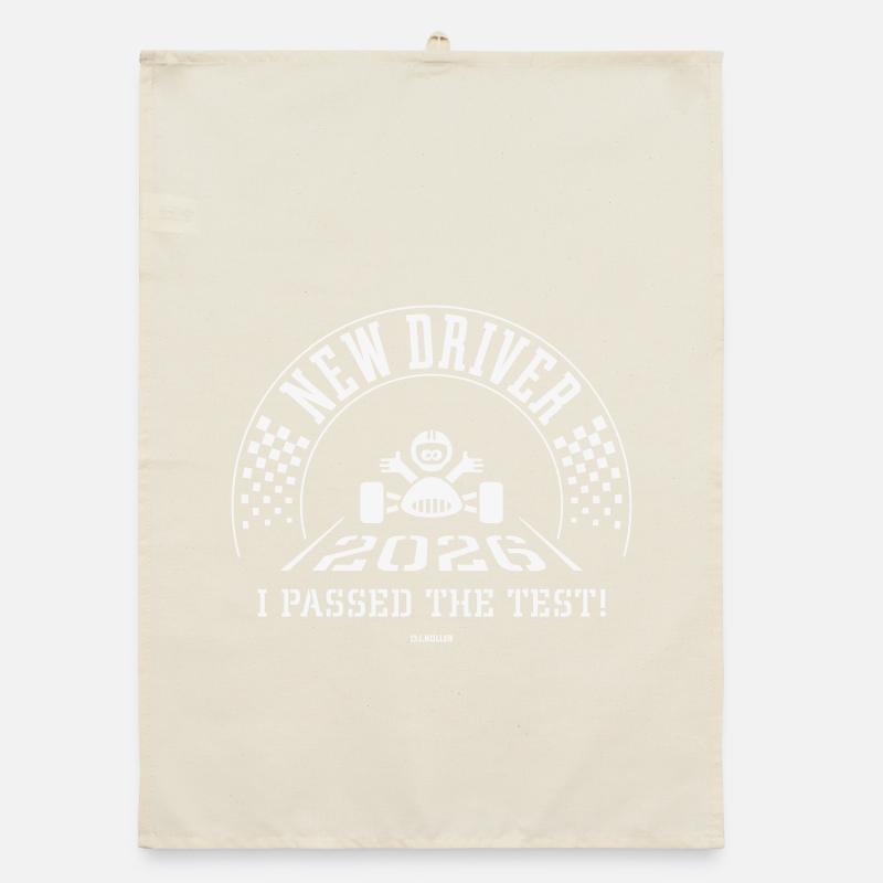 New Driver 2026 – I Passed The Test! (White) Organic dish towel