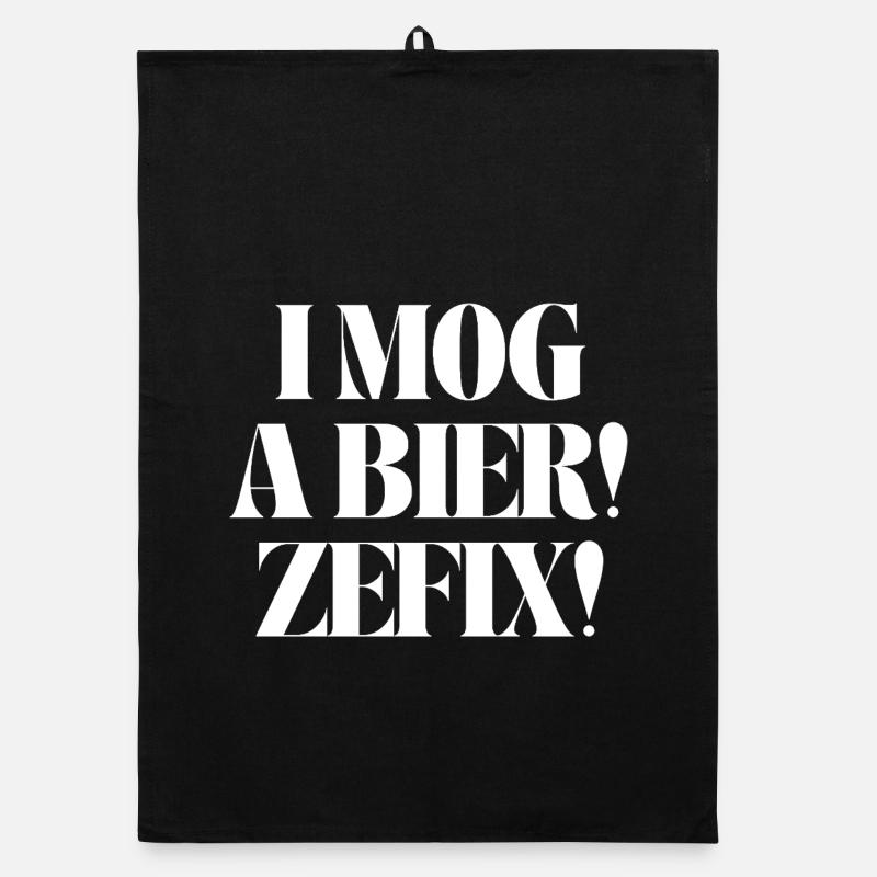 I mog a Bier! Zefix! Organic Geschirrtuch