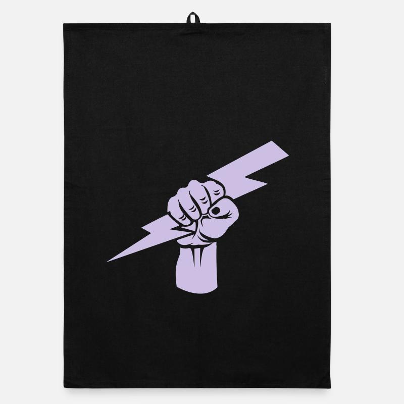 Faust mit Blitz - T-Shirt - Gym wear Organic Geschirrtuch