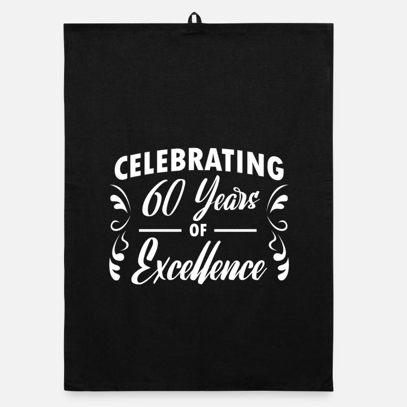 60ème anniversaire - design Torchon bio