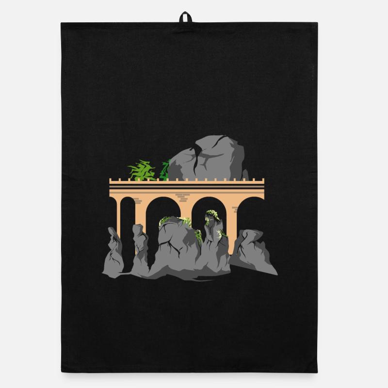 bastei saechsische schweiz berge geschenkidee Organic Geschirrtuch