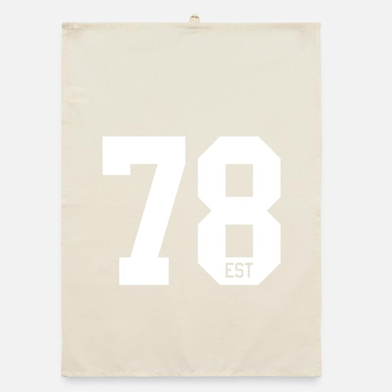 78 EST Bold Typography Organic Geschirrtuch
