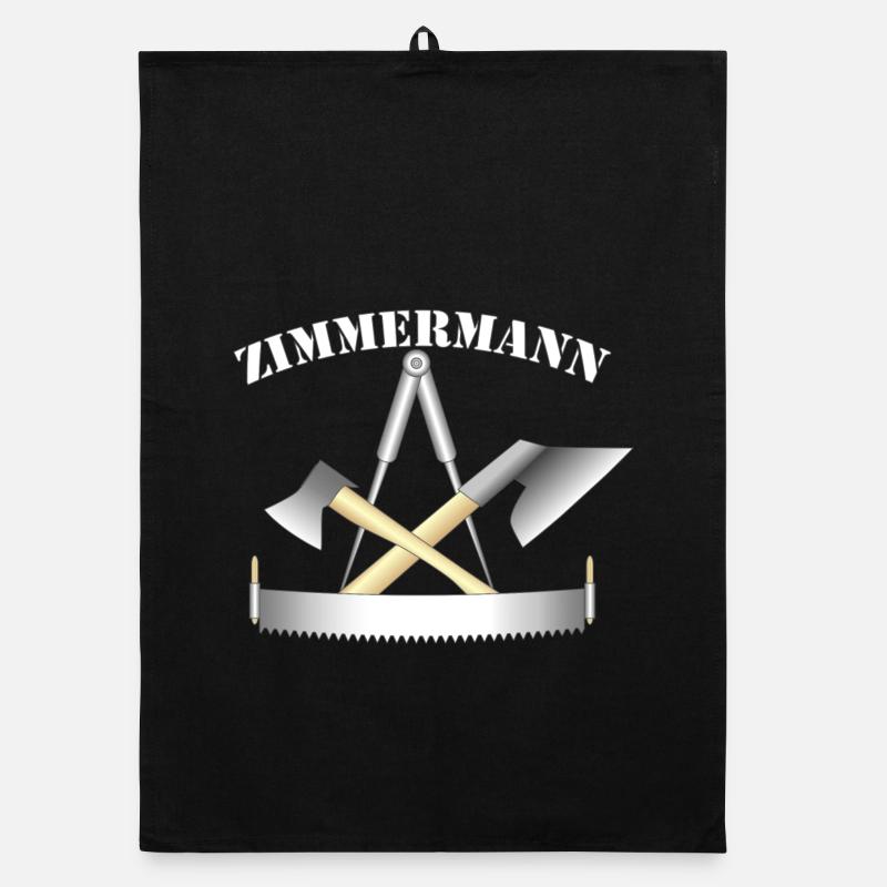 Zunftzeichen der Zimmermänner Organic Geschirrtuch