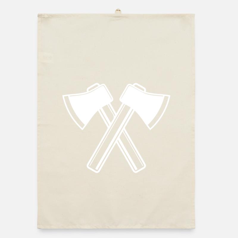 Axe Axes Lumberjack Forester Organic dish towel