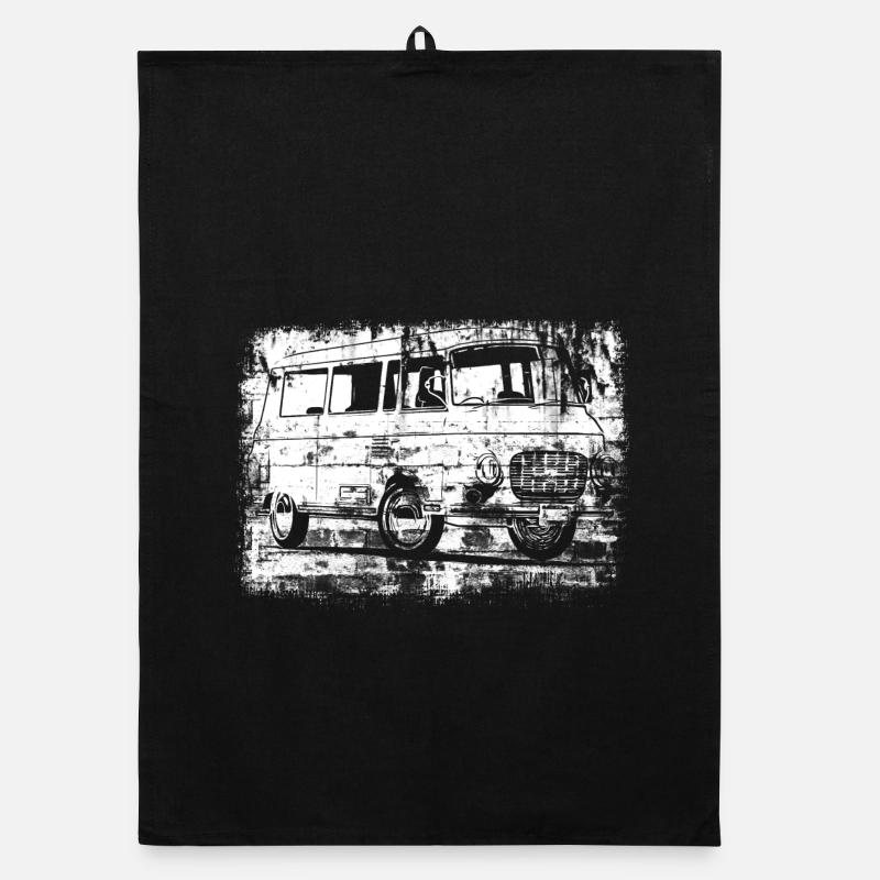 Barkas B1000 Grunge Look - Organic Geschirrtuch - Schwarz