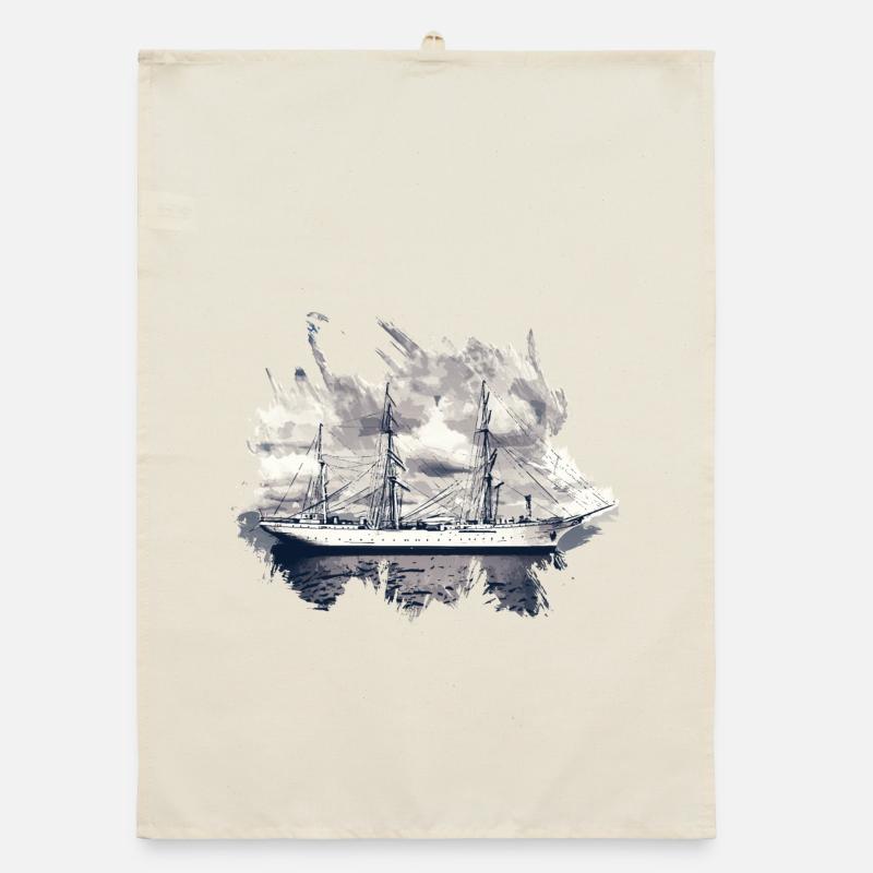 Gorch Fock Sailing Ship Organic dish towel