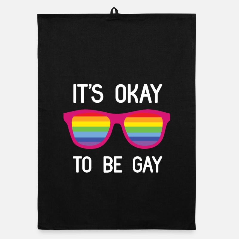 Pride Month - Es ist okay, schwul zu sein Organic Geschirrtuch