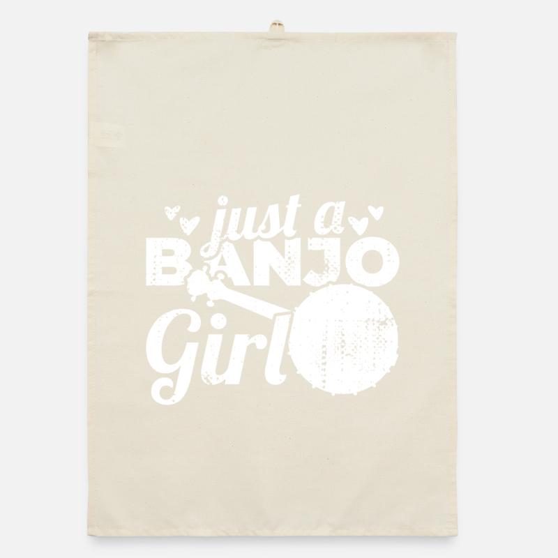Nur ein Banjo Mädchen Organic Geschirrtuch