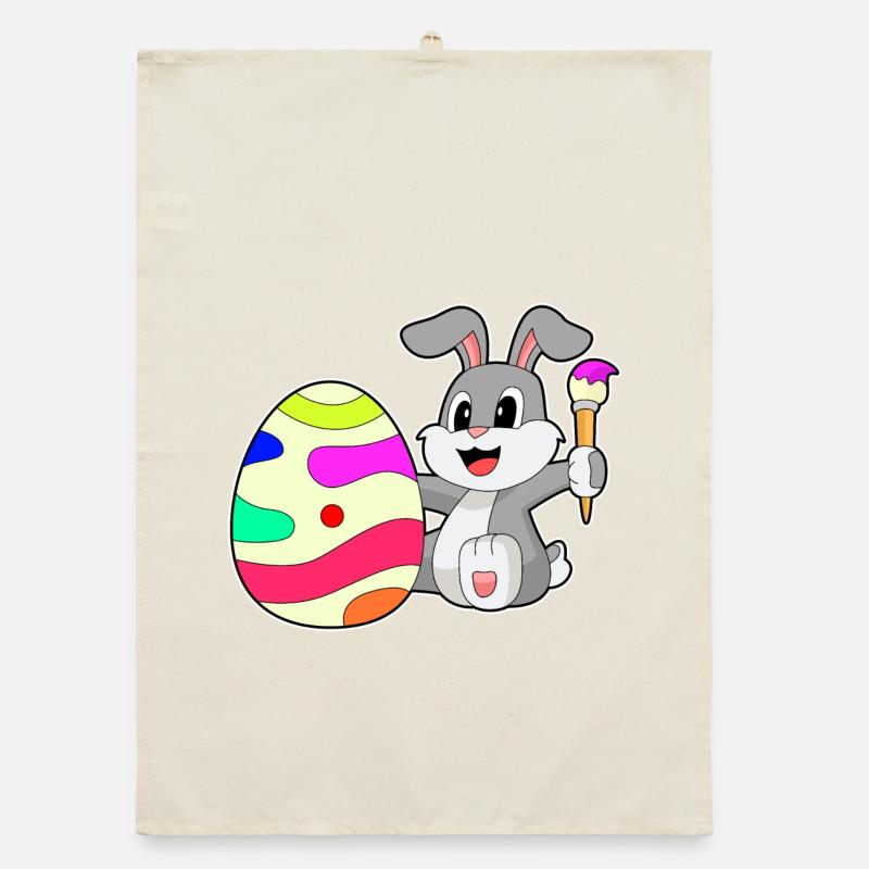 Coloriage de Pâques de Bunny Torchon bio