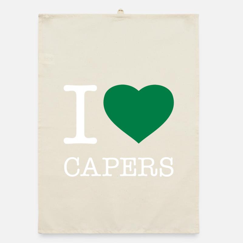 I LOVE CAPERS Kapern Organic Geschirrtuch