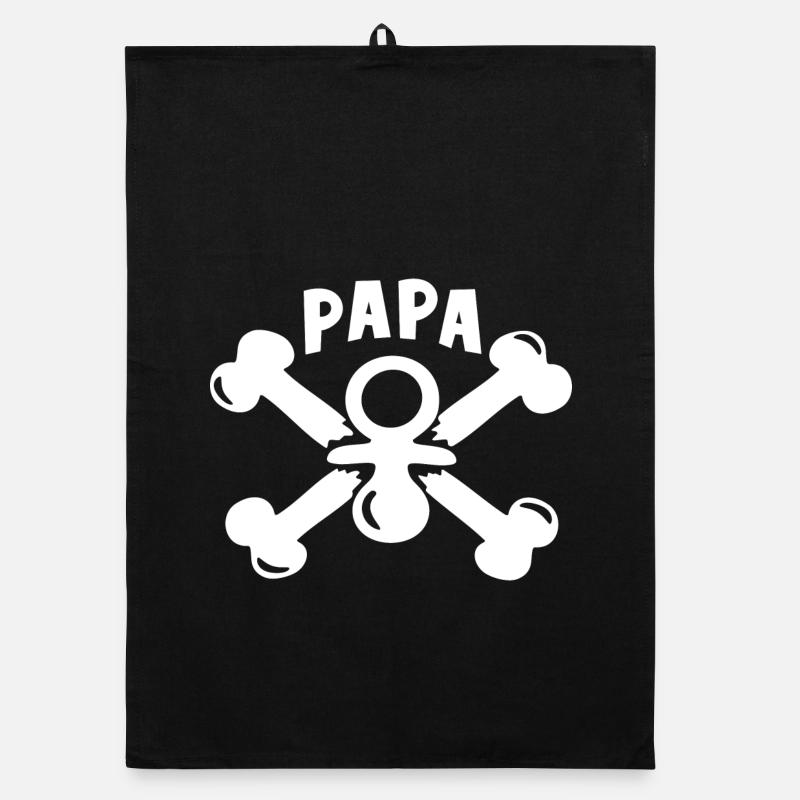 Papa Geburt Pirat Geschenk Organic Geschirrtuch