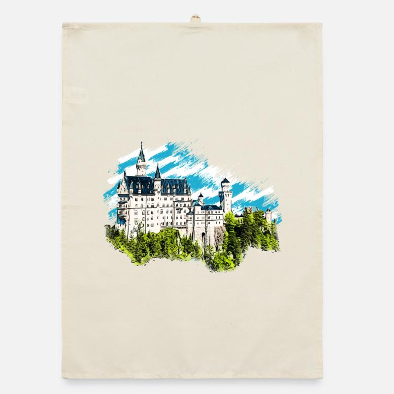 Neuschwanstein Castle Organic dish towel