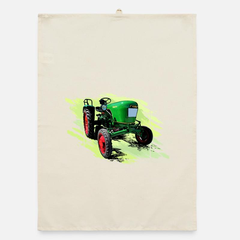 Dieselross F12 Oldtimer Traktor Organic Geschirrtuch
