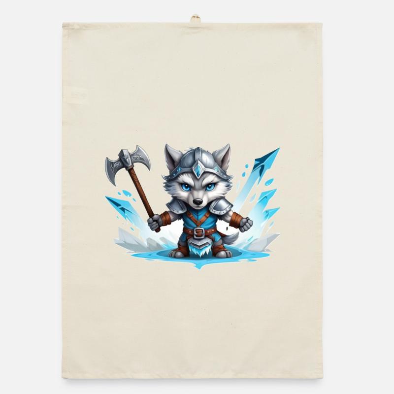 Viking Wolf Warrior Organic Geschirrtuch