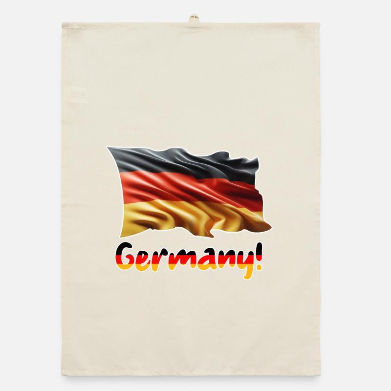 German flag with Germany lettering Organic dish towel