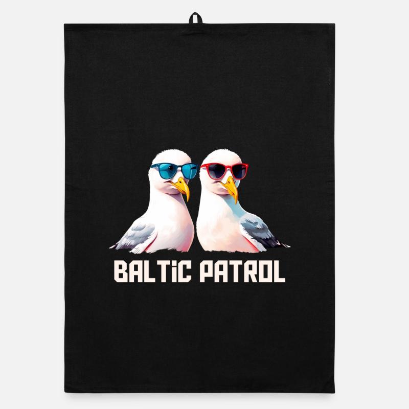 Baltic Patrol Möwen Organic Geschirrtuch