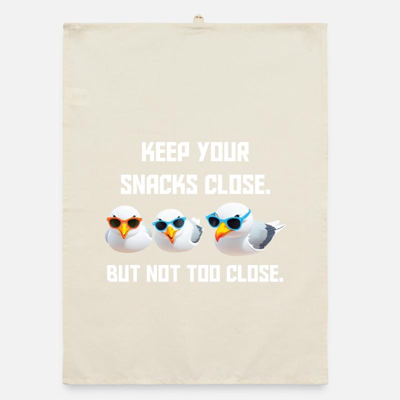 Keeps your snacks close But not too close Organic dish towel