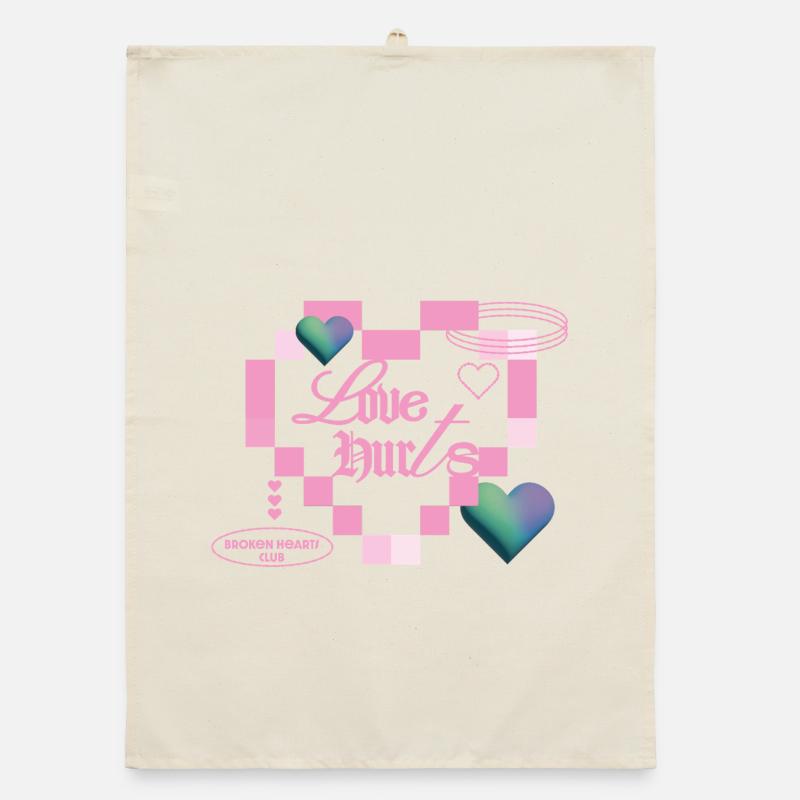 Love hurts Organic dish towel