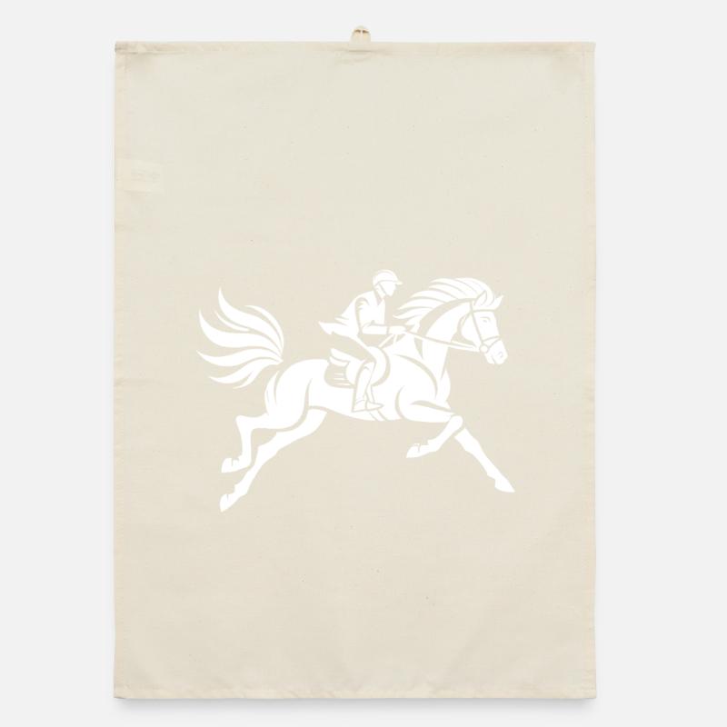 Cavalier et cheval Torchon bio