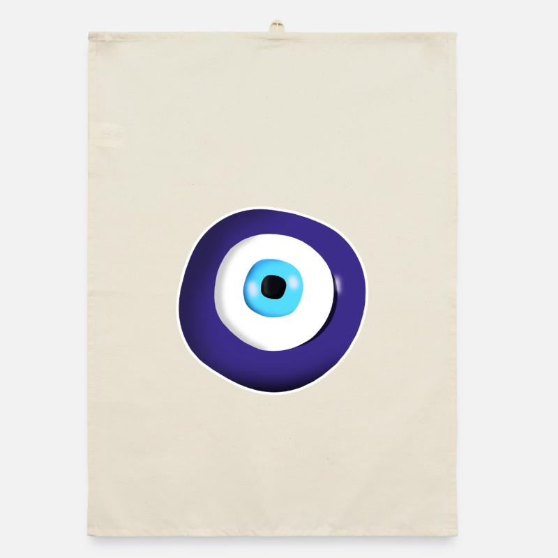 evil eye symbol Organic dish towel