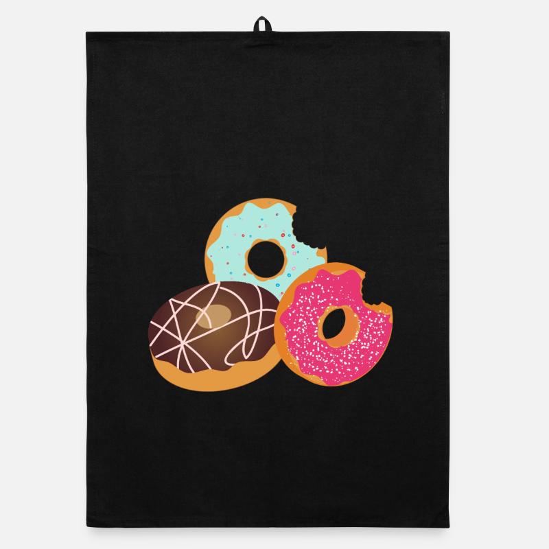 Donuts with Bite – Sweet Trio with Icing & Sprinkles Organic dish towel