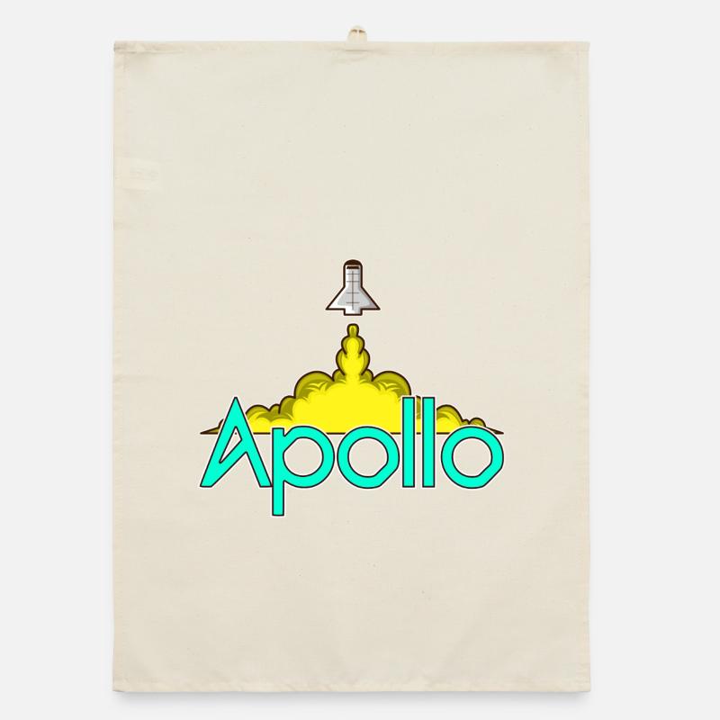 Apollo – rocket launch into space Organic dish towel