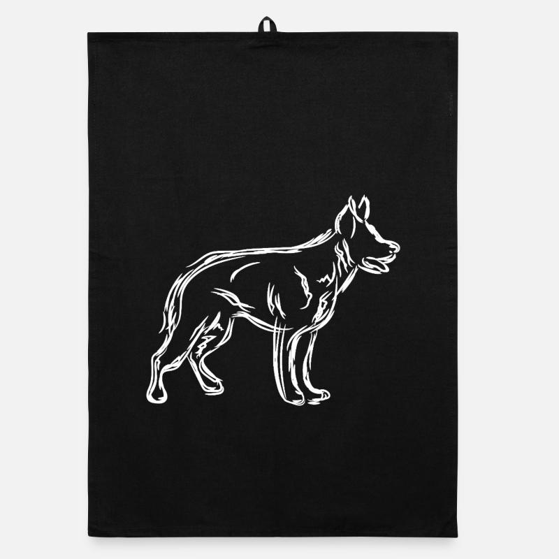 Schäferhund Organic Geschirrtuch
