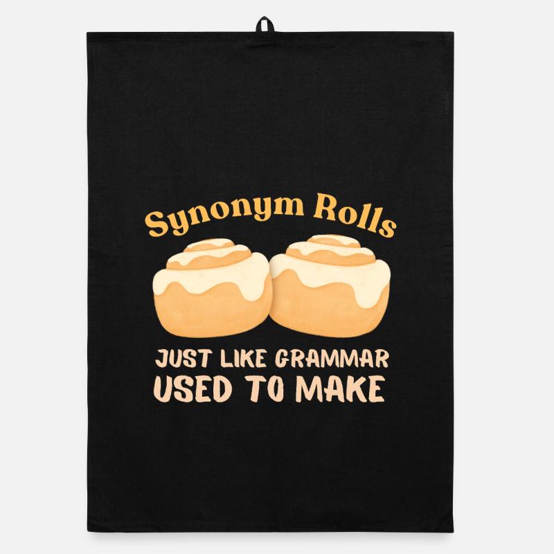 Synonym Rolls Grammar Humor Design Organic dish towel