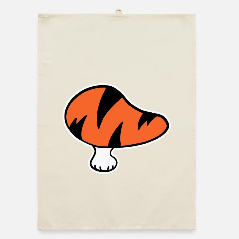 Tigerpilz Logo STICK-Variante Organic Geschirrtuch