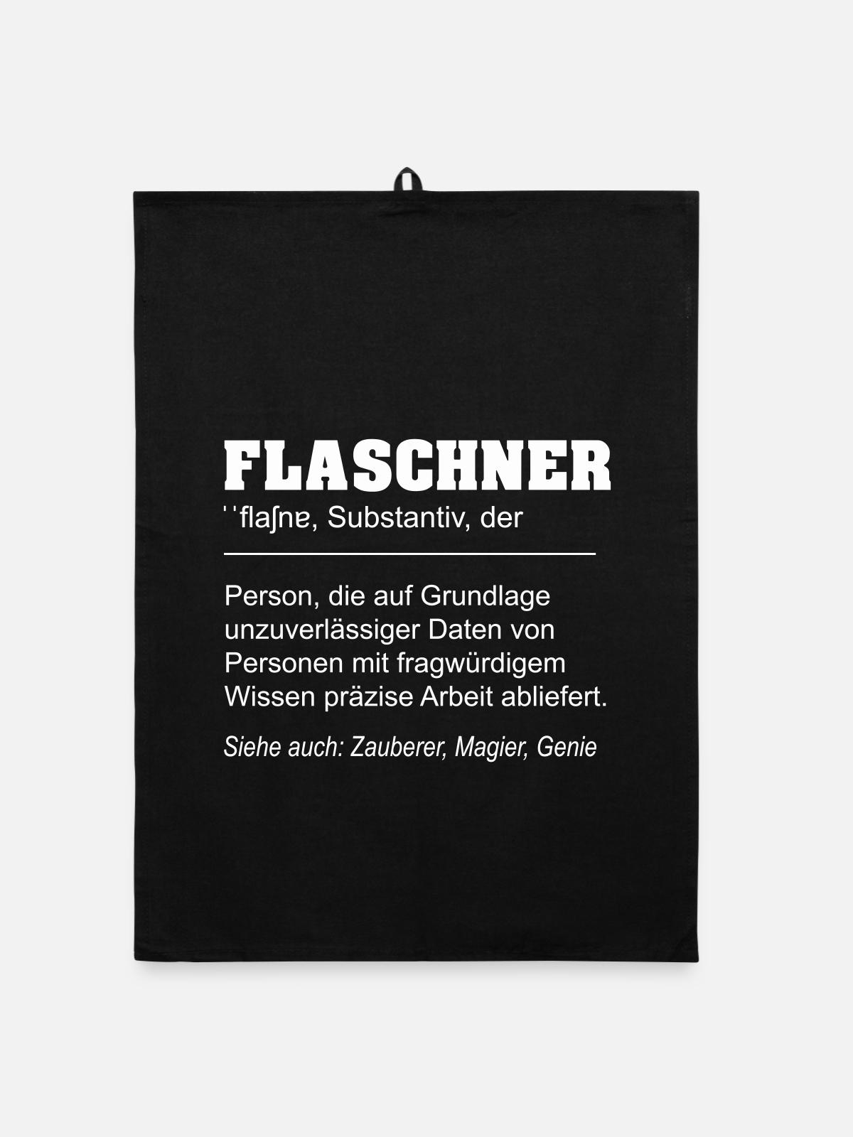 Flaschner lustige Definition - Organic Geschirrtuch - Schwarz - Vorne