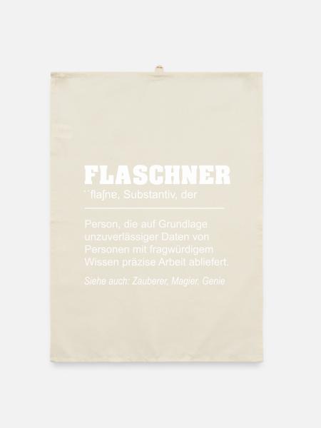Flaschner lustige Definition - Organic Geschirrtuch - Natur - Vorne