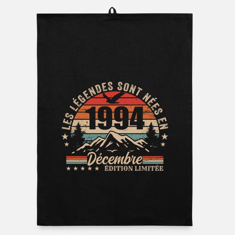 Rétro Décembre 1994 - Cadeau 31 Ans Torchon bio