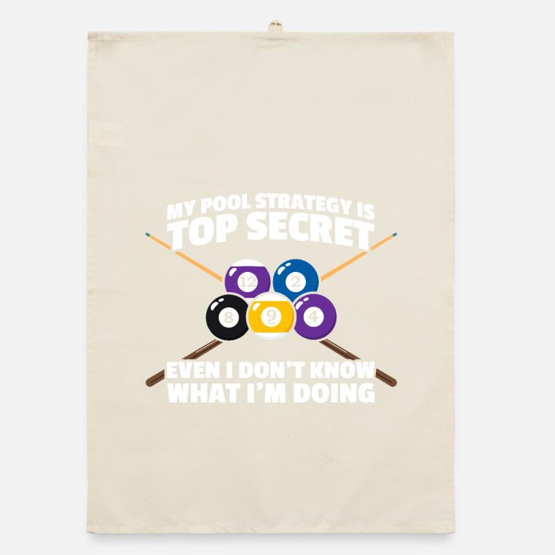 My pool strategy funny billiards billiards player Organic dish towel