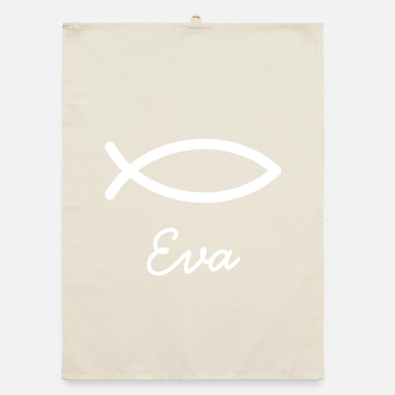 Eva christlicher Name mit E Mädchenname Taufe  Organic Geschirrtuch