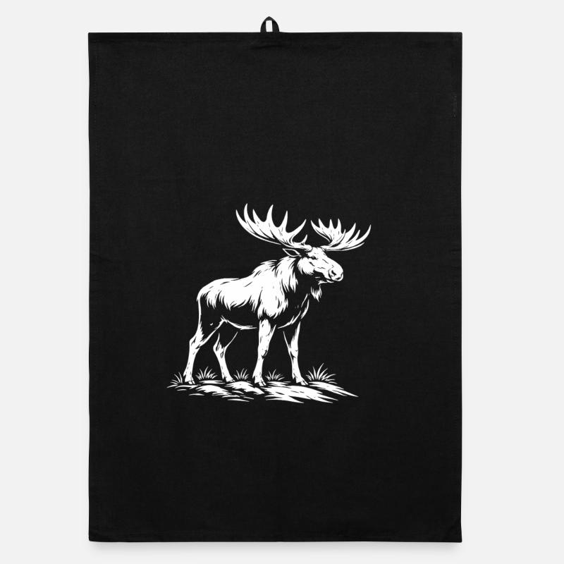 Elch Design Organic Geschirrtuch