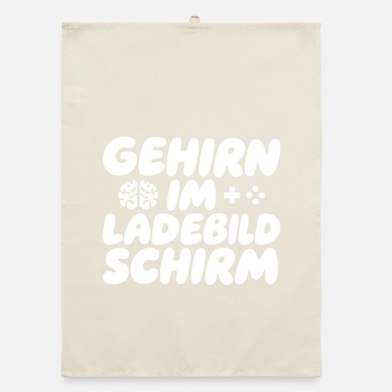 Brain in the loading screen Organic dish towel