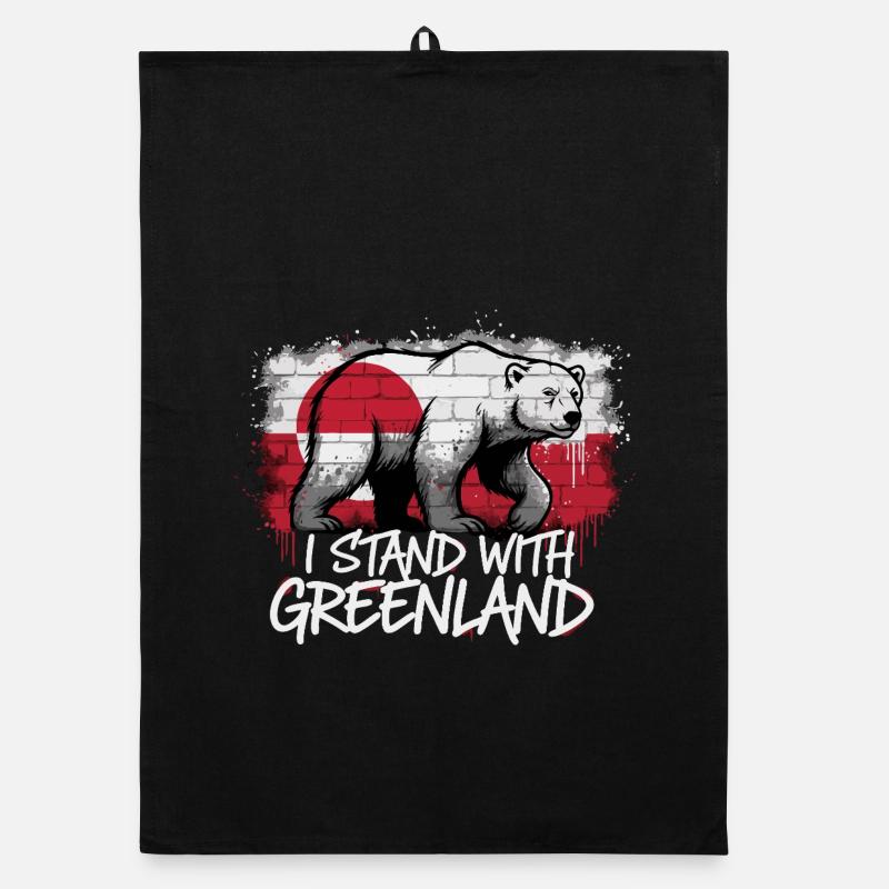 I Stand With Greenland – Eisbär Organic Geschirrtuch