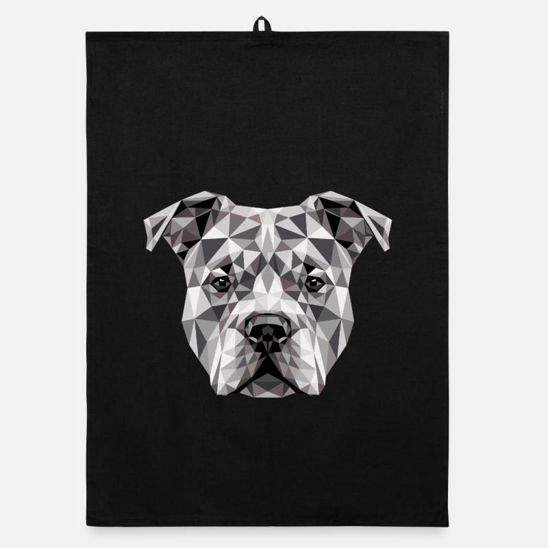 Pitbull Bulldogge Pittie American Pitbull Terrier - Organic Geschirrtuch - Schwarz