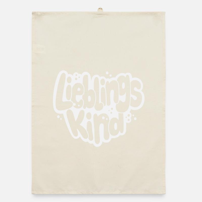 Lieblingskind Bubblige Schrift Organic Geschirrtuch