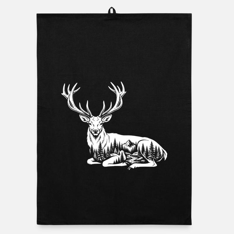 Deer Organic dish towel