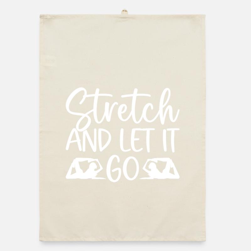 Pilates Enthusiasts Stretch & Let It Go Pilates Organic dish towel