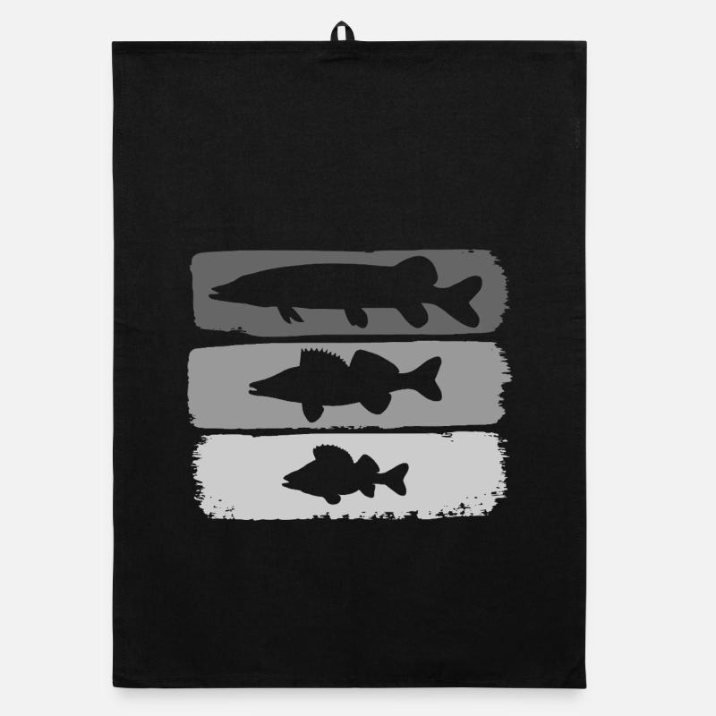 Pike Zander Perch Organic dish towel