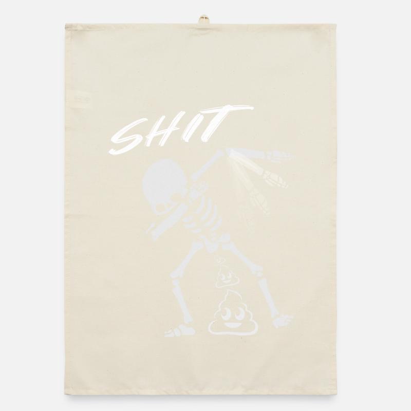 Funny skeleton Organic dish towel