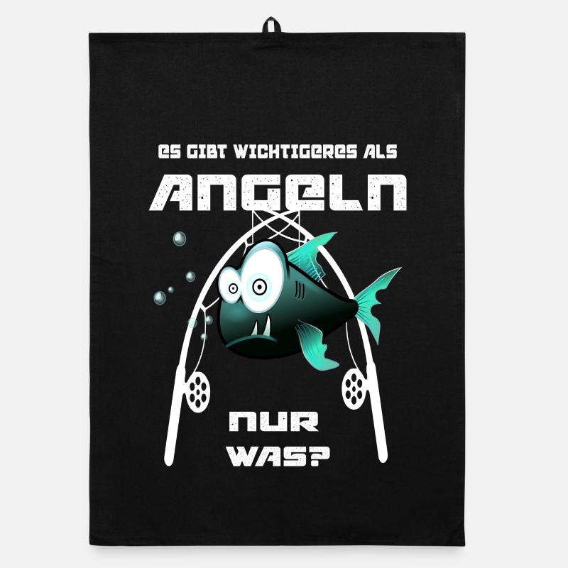 Lustiger Angler Spruch Organic Geschirrtuch