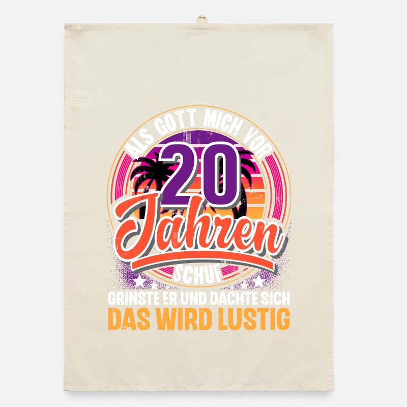 20. Geburtstag Als Gott Mich Schuf Vor Organic Geschirrtuch
