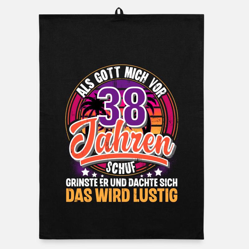 38. Geburtstag Als Gott Mich Schuf Vor Organic Geschirrtuch