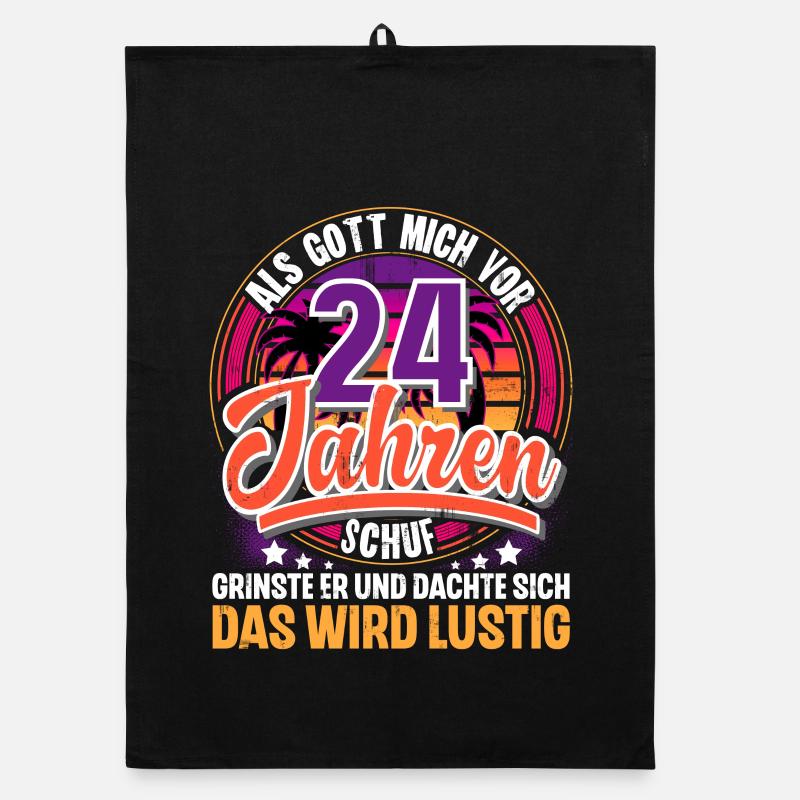24. Geburtstag Als Gott Mich Schuf Vor Organic Geschirrtuch